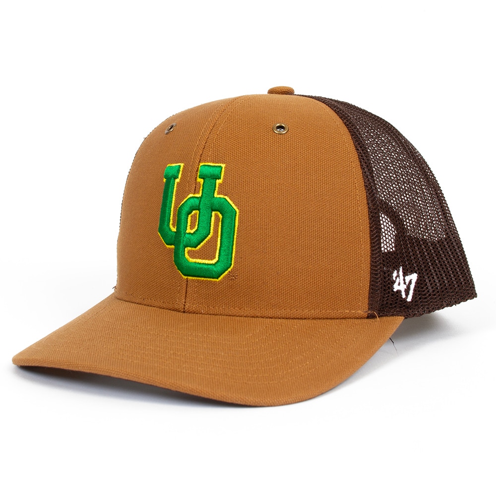 Interlocking UO, Carhartt, Brown, Trucker, Cotton, Accessories, Unisex, 47 Brand, Adjustable, Hat, 1005869